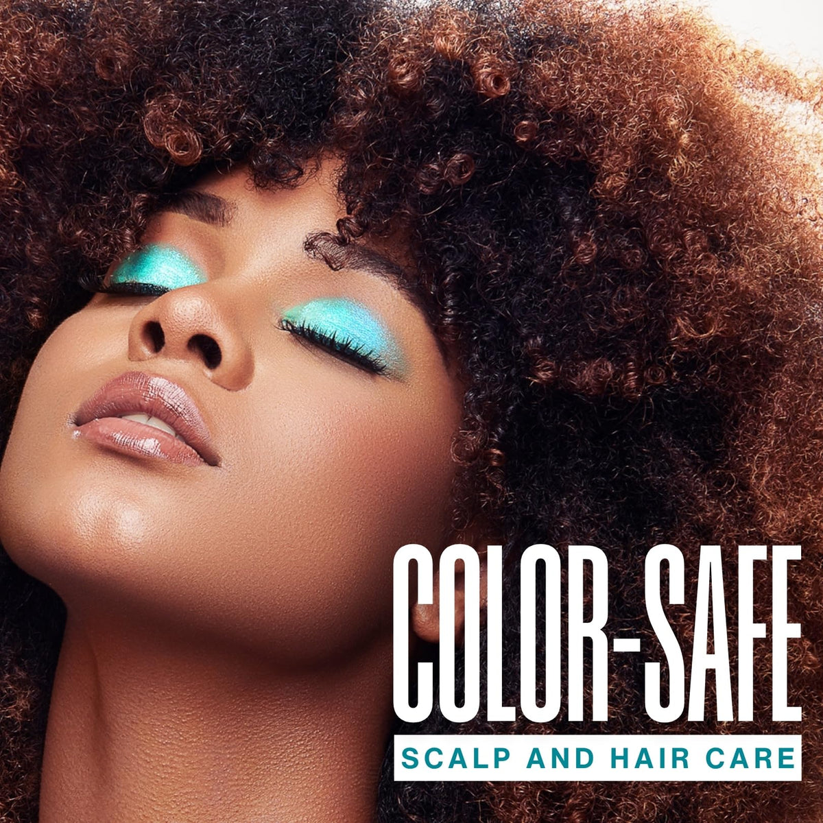 GIRL+HAIR scalp close-up during cleansing showing reduced flakes and healthier scalp