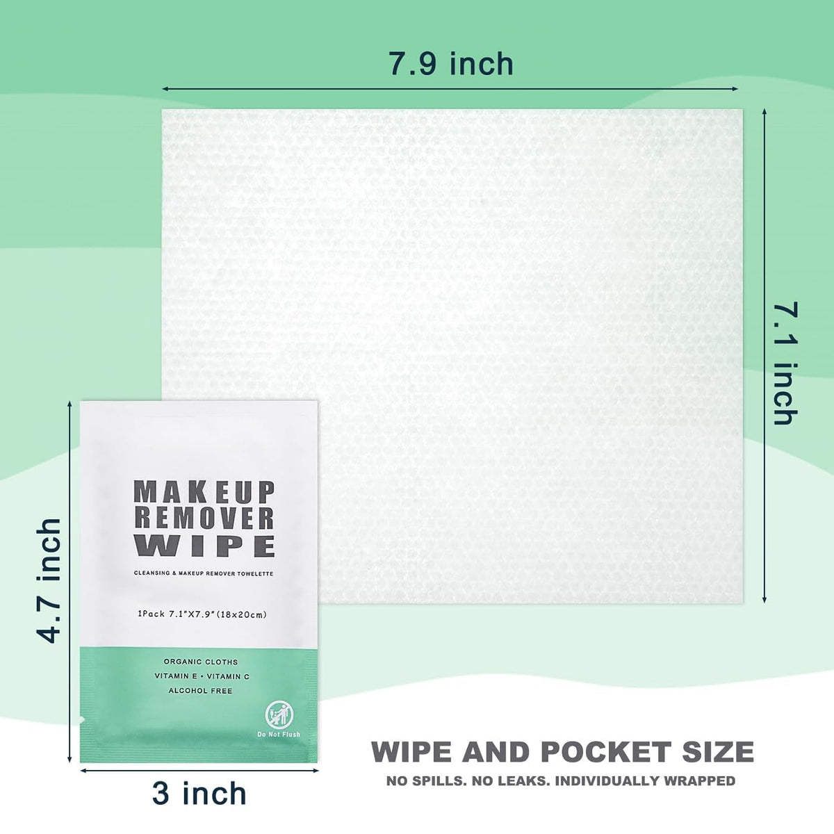 Gisdo wipe removing makeup from face showing quick, gentle benefit