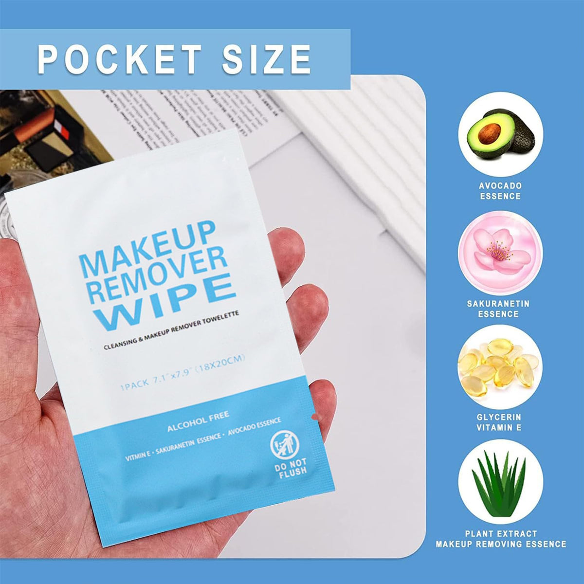 Gisdo wipes tucked in a travel pouch for on-the-go convenience