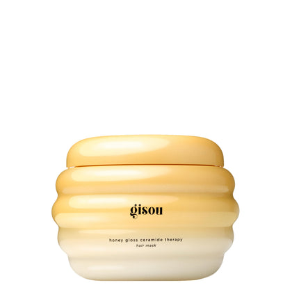 Gisou front packaging mini mask showing compact travel-friendly jar and benefits