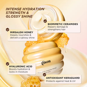 Gisou creamy mask texture close-up highlighting smooth hydration