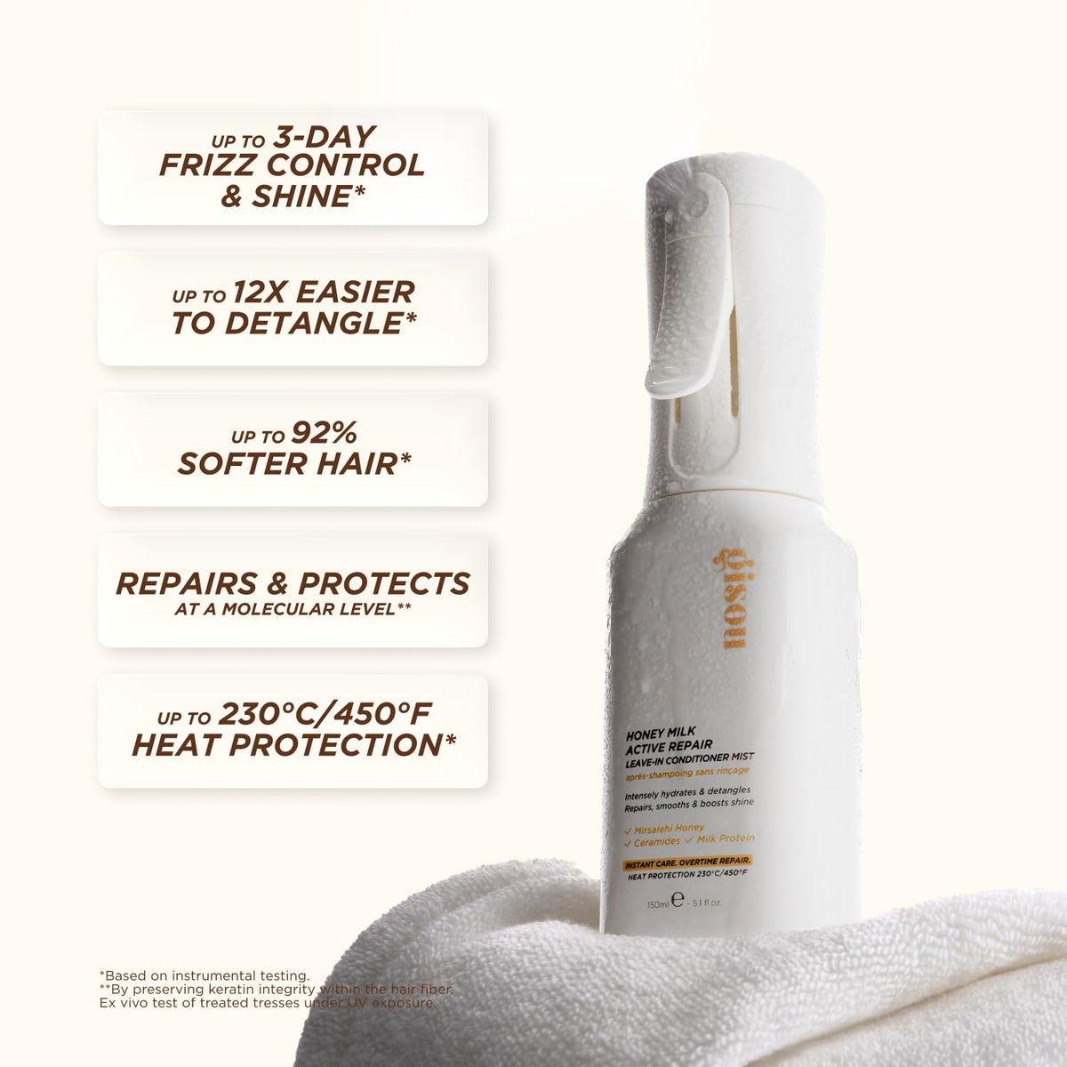 Gisou product label close-up highlighting ingredients and benefits for informed purchasing