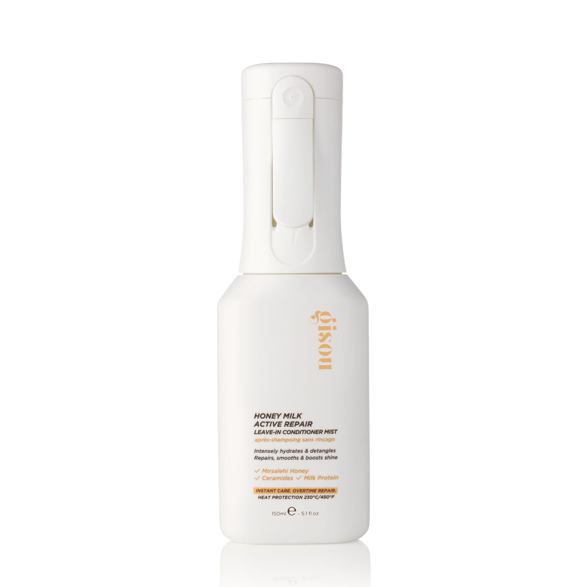 Gisou bottle front packaging showing sleek design and product name for clear identification