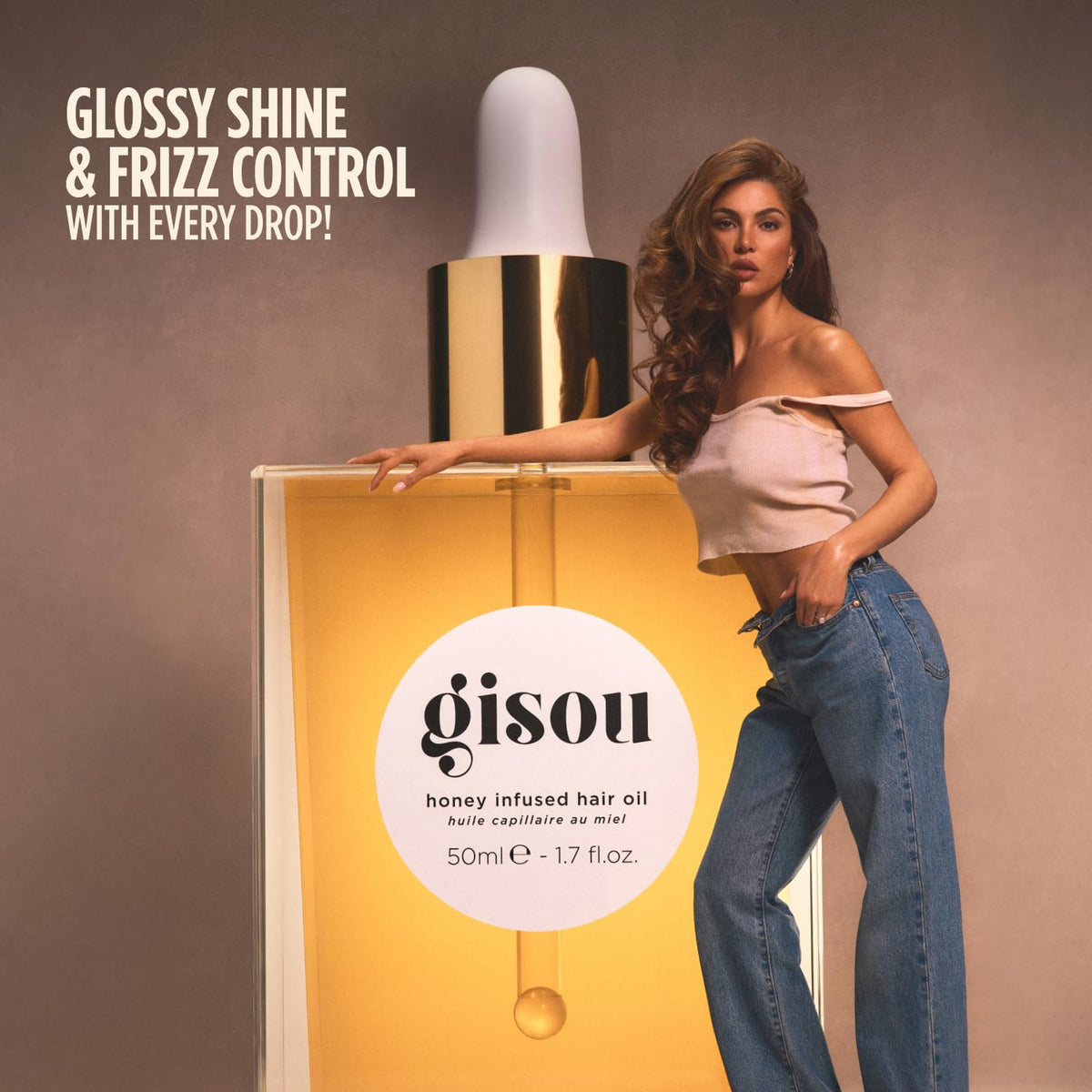 Gisou applied before blow-drying showing heat protection and smoother results