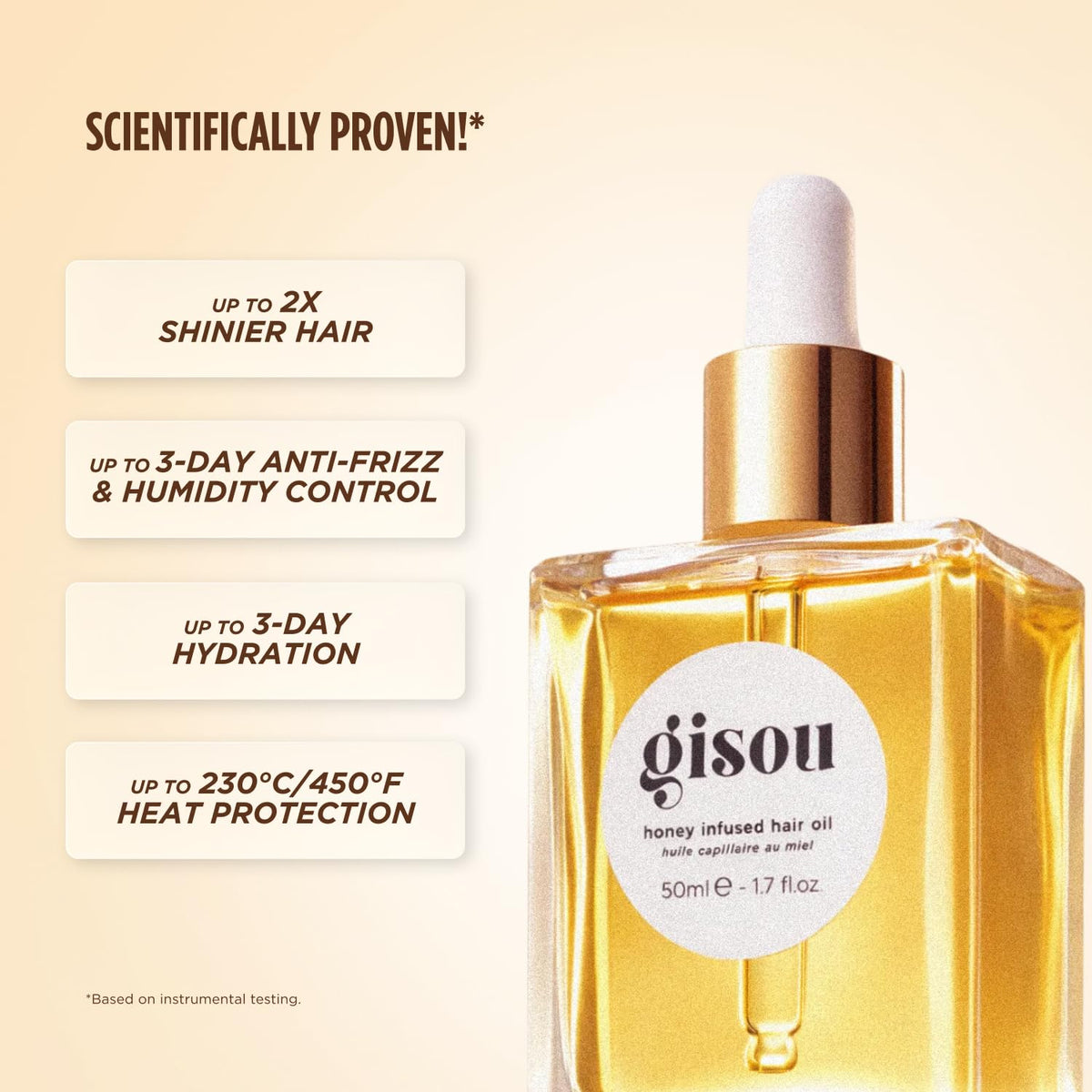 Gisou Mirsalehi Honey close-up highlighting natural ingredient benefits