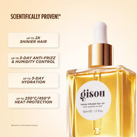 Gisou Mirsalehi Honey close-up highlighting natural ingredient benefits