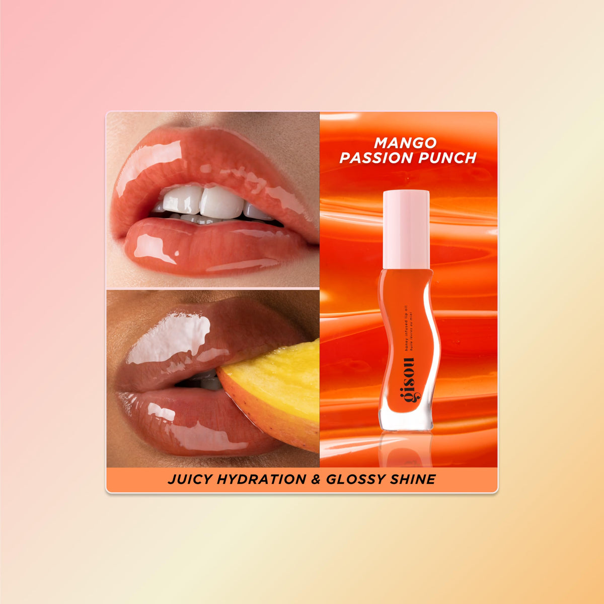 Gisou lip oil applicator closeup demonstrating smooth wand and precise application