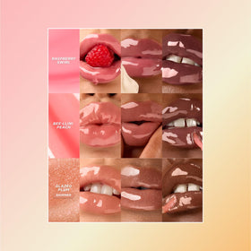 Gisou lip oil in bathroom styling lifestyle shot suggesting daily routine ease