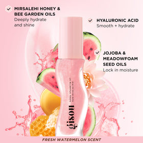 Gisou close-up with jojoba seeds emphasizing natural oil conditioning