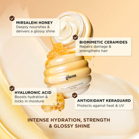 Gisou mask amount in hand scale illustrating recommended portion and control
