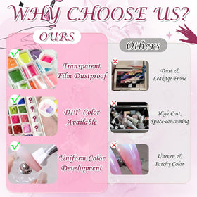 GJYUQHUA chrome finish detail on a nail highlighting reflective, high-shine result