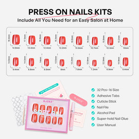 GJZEZ press on nails worn on fingers illustrating polished look for everyday confidence