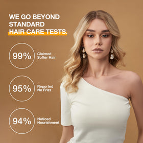 GK HAIR applying serum to damp hair for reduced flyaways and frizz