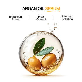 GK HAIR argan oil texture on palm demonstrating lightweight, non-greasy absorption