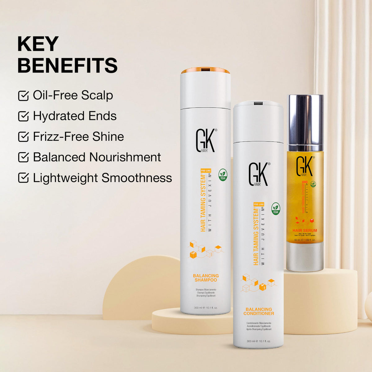 GK HAIR argan serum pipette dispensing oil for smoothing and shine