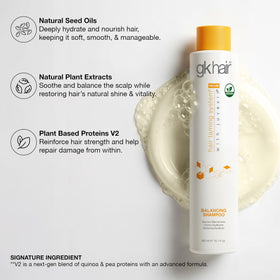 GK HAIR before and after oily roots photo showing reduced buildup benefit
