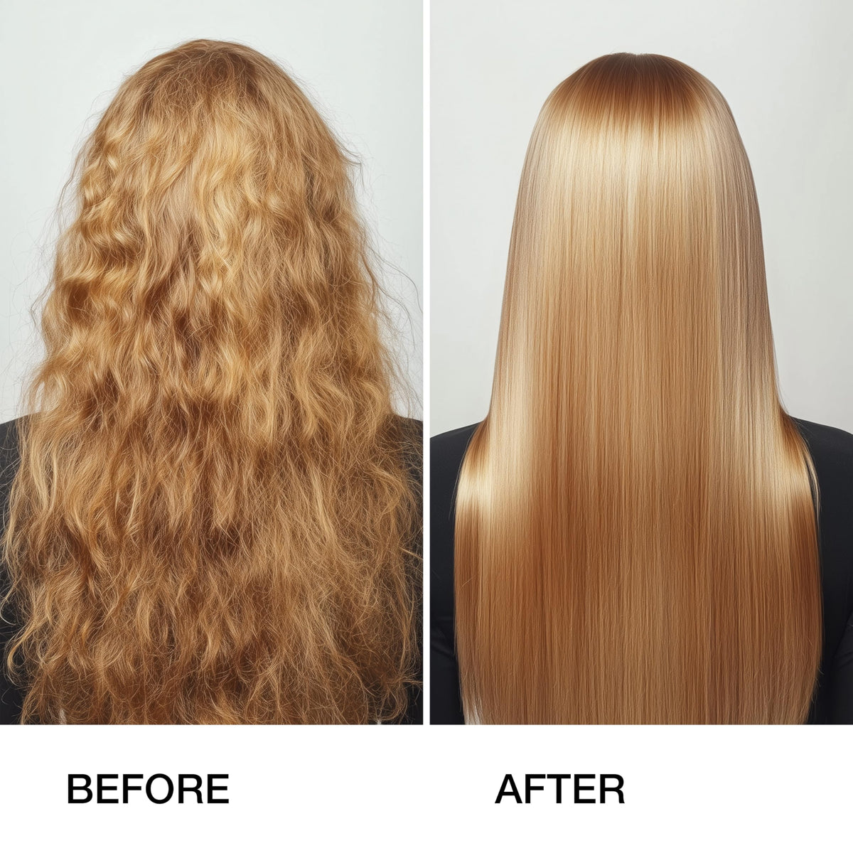 GK HAIR back label with instructions and benefit of clear step-by-step directions