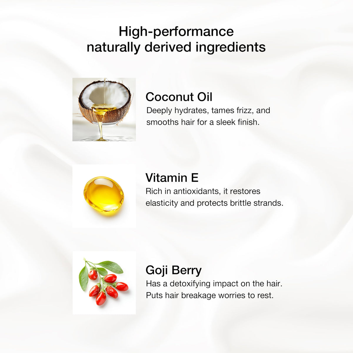 GK HAIR close-up coconut ingredient detail showing natural nourishment benefit