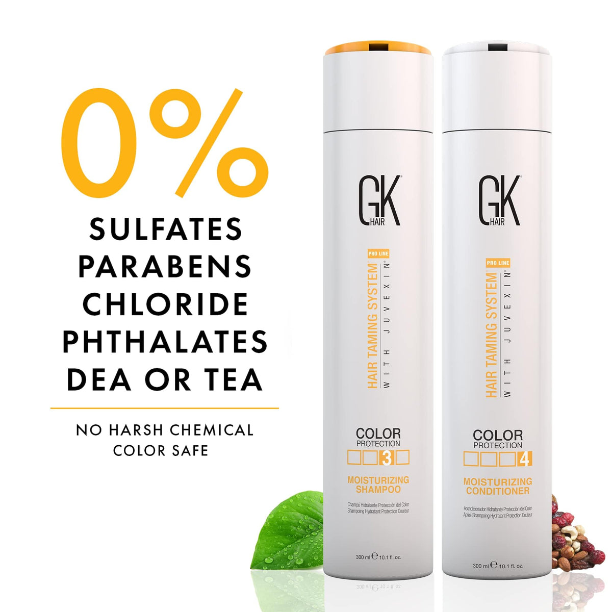 GK HAIR conditioner cream close-up showing moisturizing slip benefit