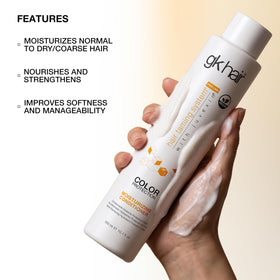 GK HAIR creamy conditioner texture close-up illustrating rich hydration