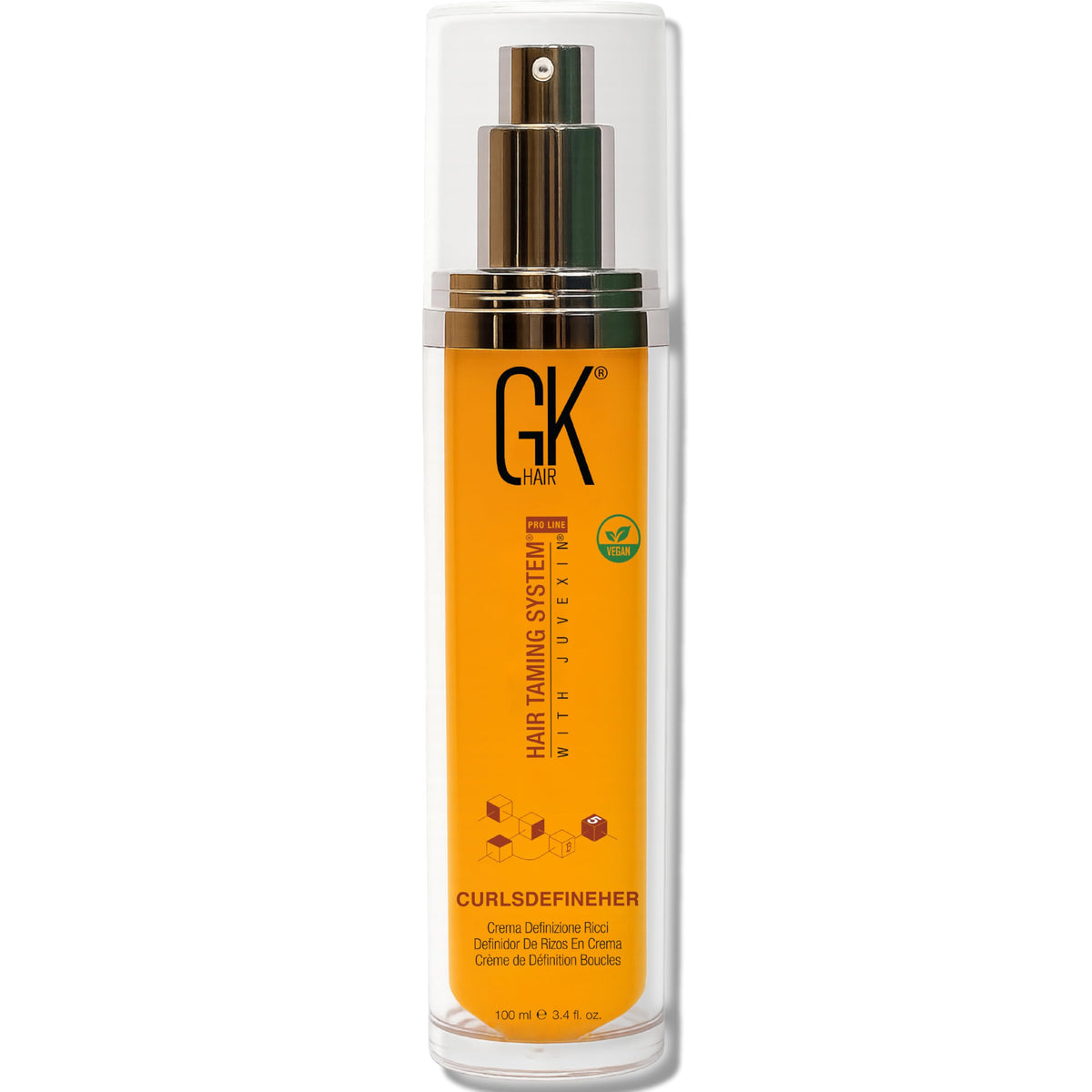GK HAIR front packaging showing product and benefit of curl definition