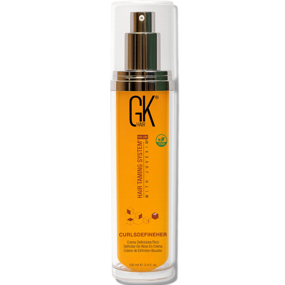 GK HAIR front packaging showing product and benefit of curl definition