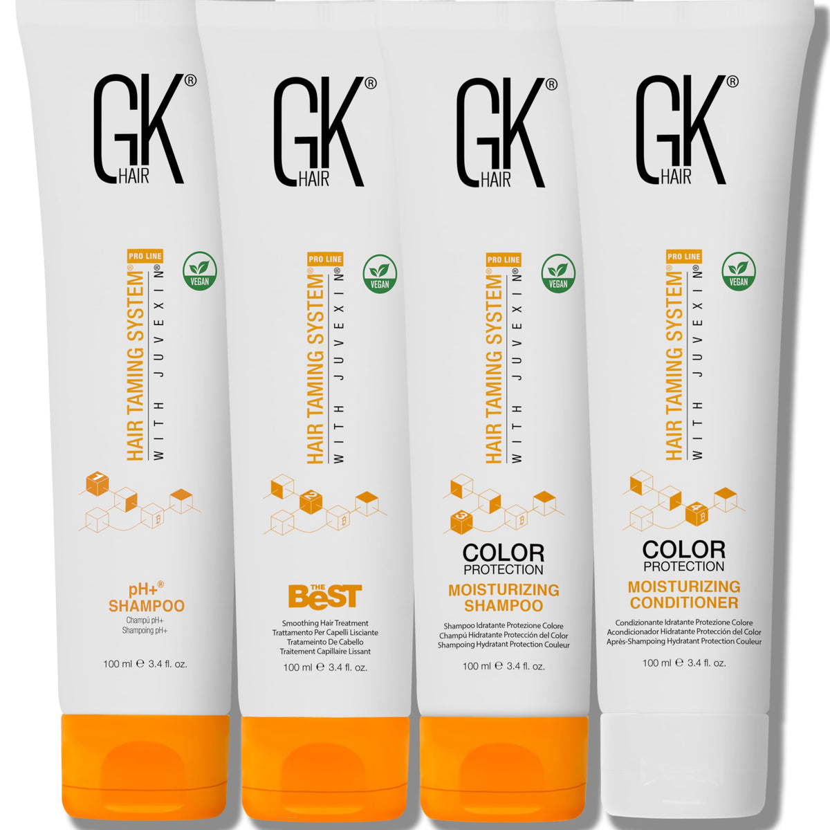 GK HAIR front packaging showing kit and professional finish