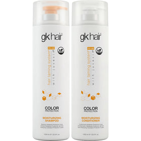 GK HAIR front packaging showing shampoo and conditioner and salon-sized value