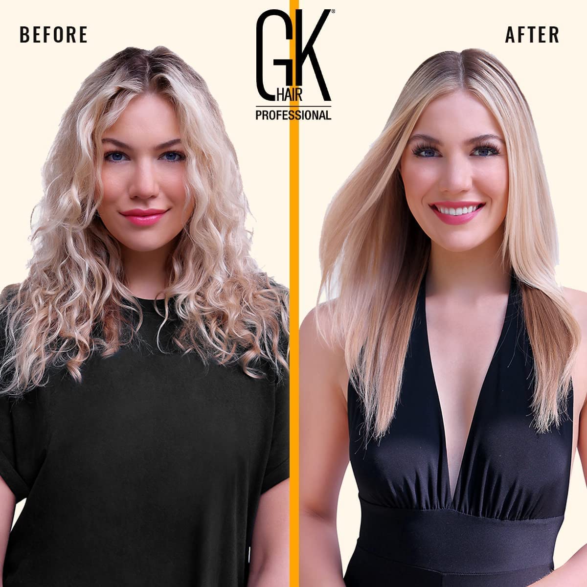 GK HAIR treatment texture close-up highlighting smooth application benefit