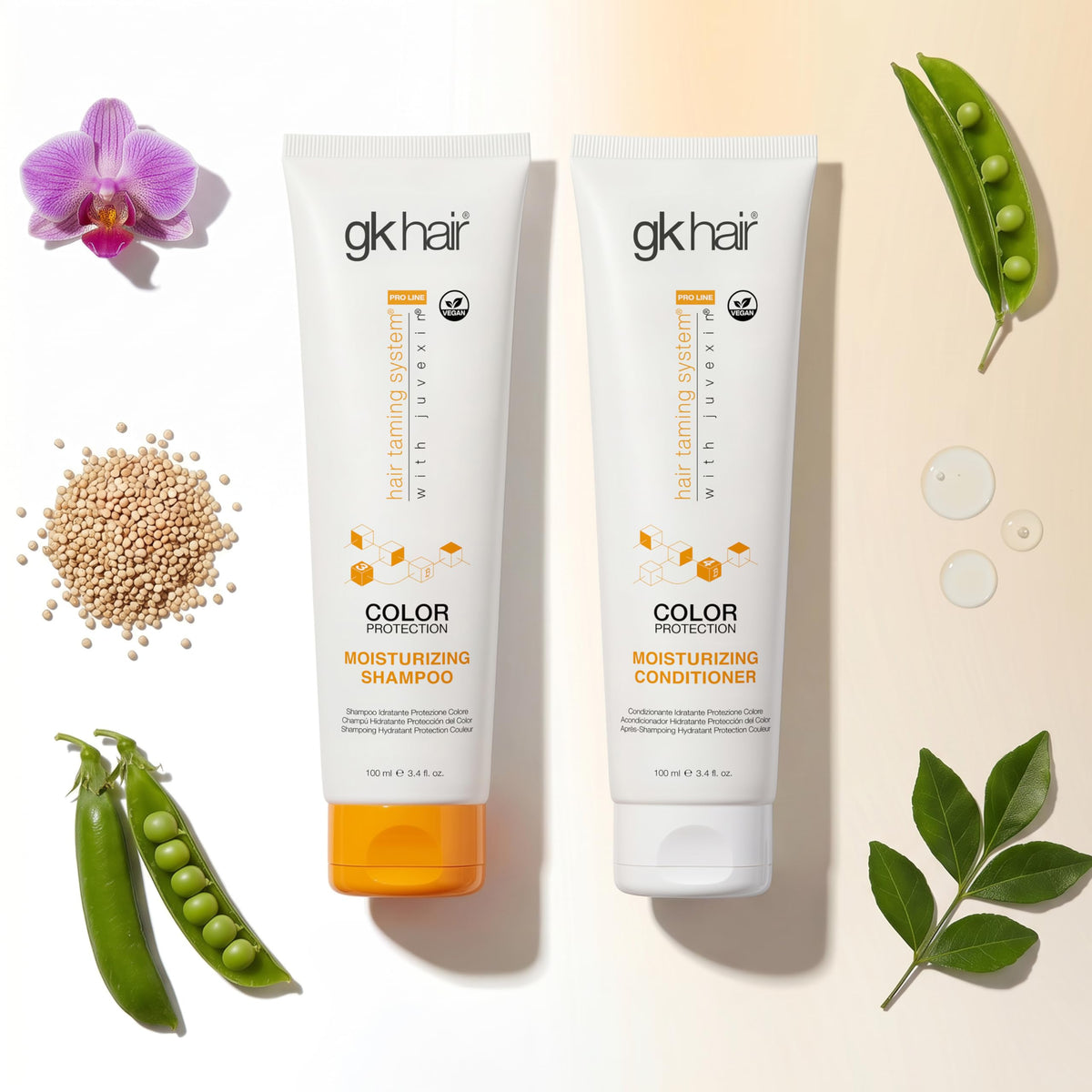 GK HAIR natural ingredients aloe vera and parki butter highlighting nourishment