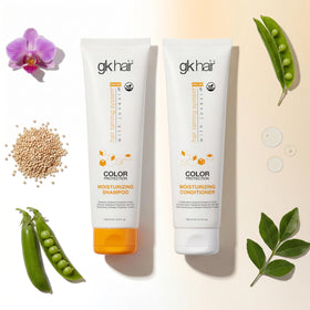 GK HAIR natural ingredients aloe vera and parki butter highlighting nourishment