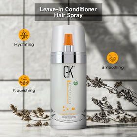 GK HAIR before and after hair comparison showing reduced frizz benefit