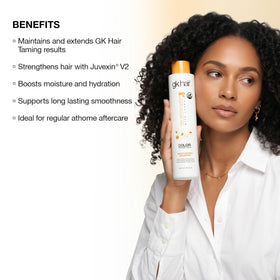 GK HAIR ingredient label close-up showing sulfate free benefits