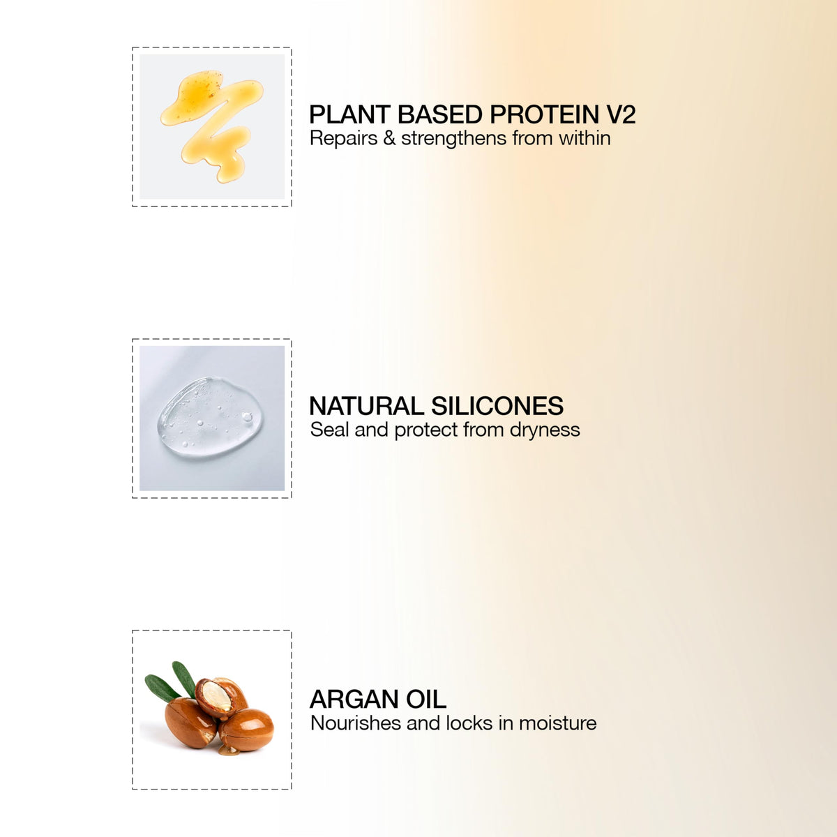 GK HAIR label detail and ingredients emphasizing clear formulation benefits