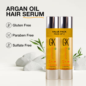 GK HAIR lifestyle on vanity showing salon-quality finish at home