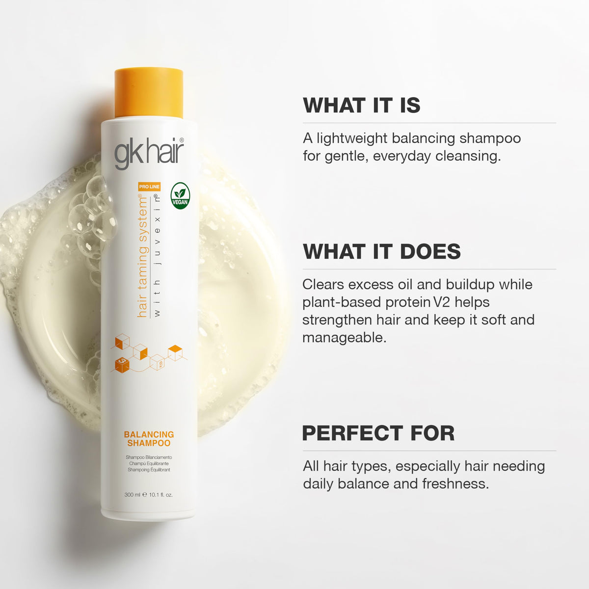 GK HAIR close-up keratin and argan graphic for smoothing benefit