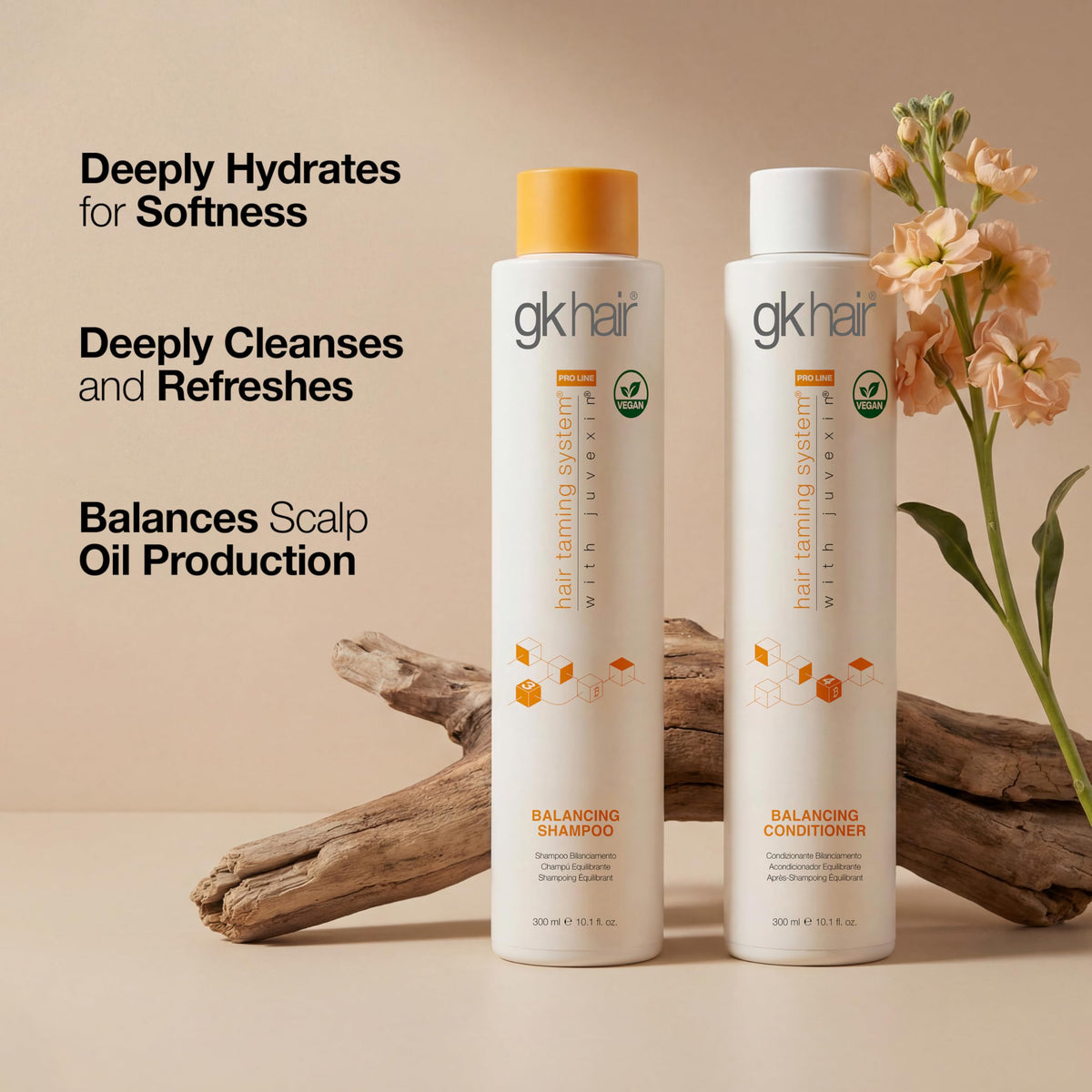GK HAIR shampoo lather texture demonstrating deep-cleaning, oil-control benefit
