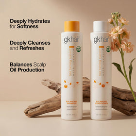 GK HAIR shampoo lather texture demonstrating deep-cleaning, oil-control benefit