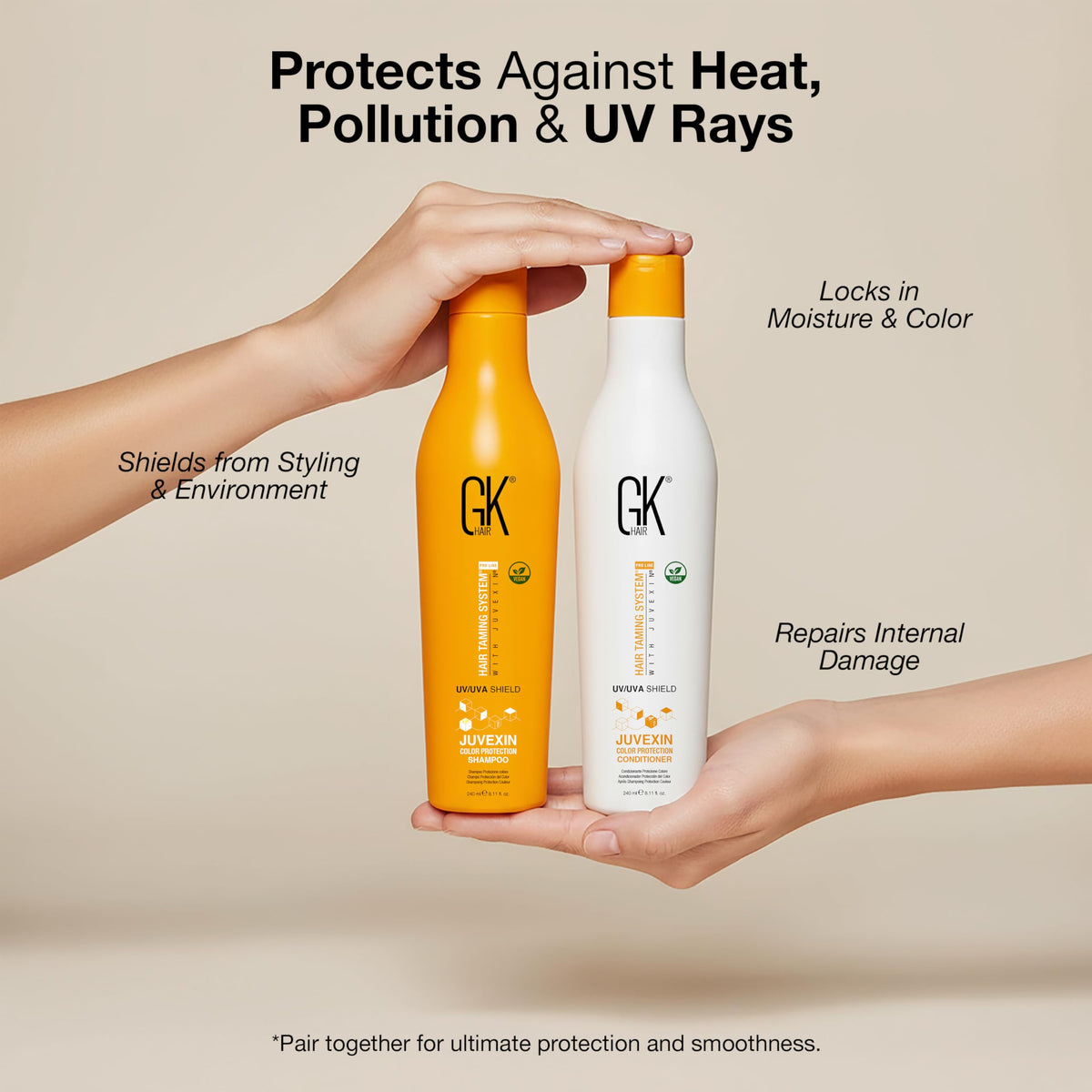 GK HAIR shampoo lather texture demonstrating gentle cleansing and moisture