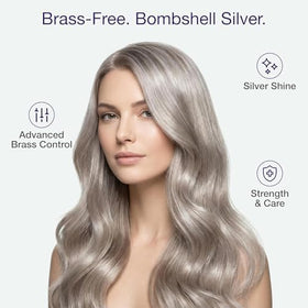 GK HAIR shampoo lather close-up demonstrating coverage and toning benefit