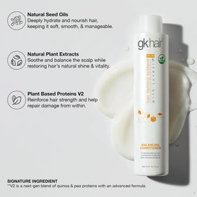 GK HAIR styled hair after wash lifestyle shot showing smooth, frizz-controlled benefit