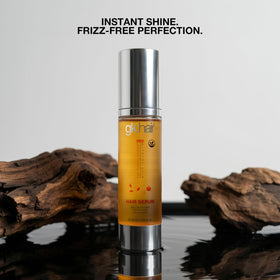 GK HAIR texture drop on hair illustrating fast absorption and smooth finish