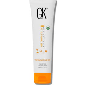 GK HAIR front packaging of Thermastylher Cream shows compact tube and branding for easy travel
