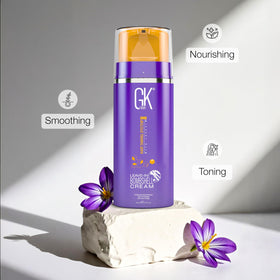 GK HAIR application on hair demonstrating easy toning and hydration benefit