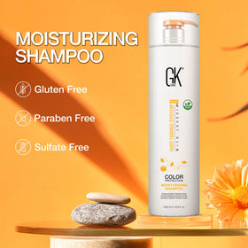 GK HAIR applied to color-treated hair to help maintain vibrancy
