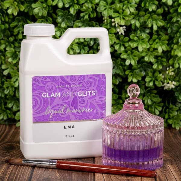 Glam and Glits monomer bottle cap detail for secure storage benefit