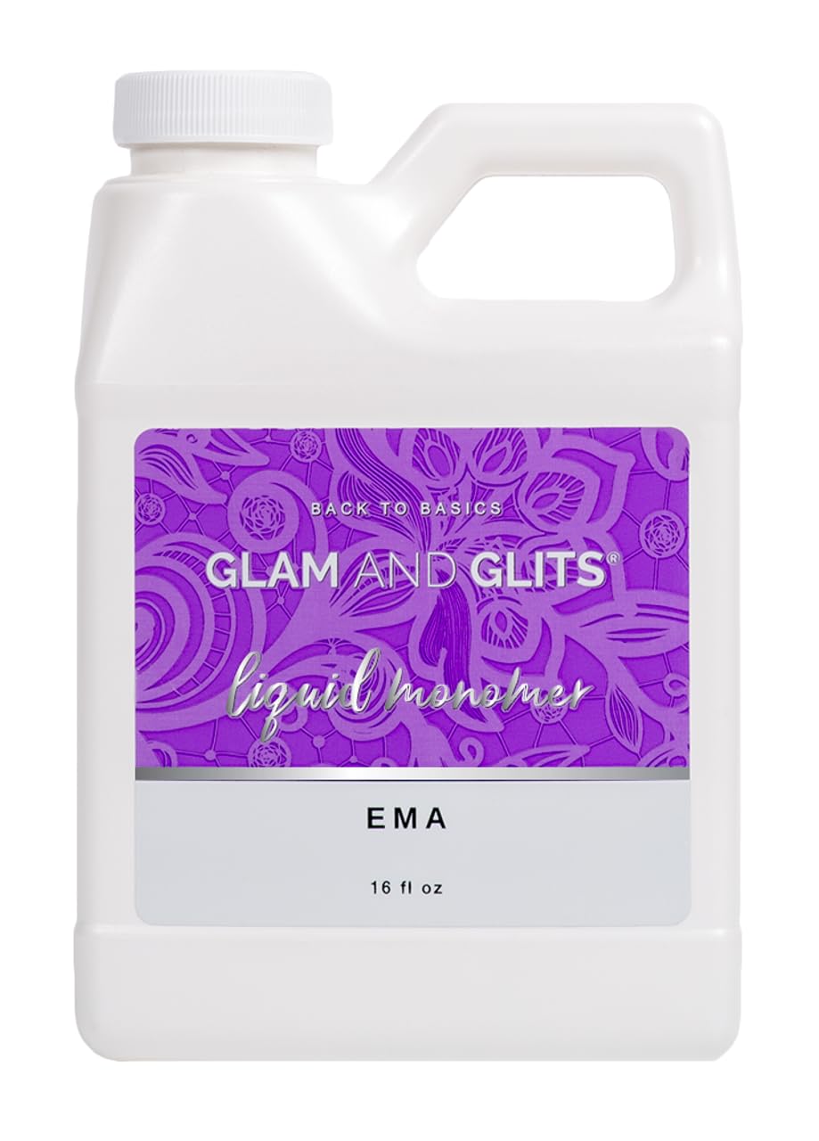 Glam and Glits monomer front label showing product identity and size