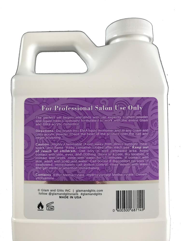 Glam and Glits monomer on salon station showing professional-ready setup