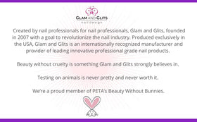 Glam and Glits monomer with ruler showing 16 oz scale for volume clarity