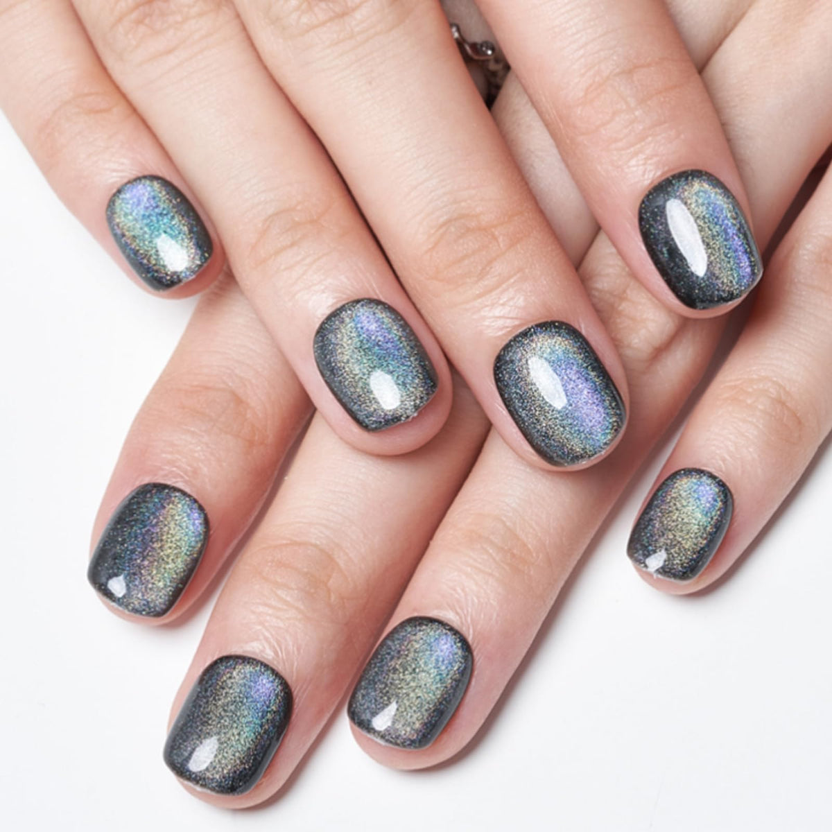 GLAMERMAID applied on nails closeup showing gel-like glossy benefit